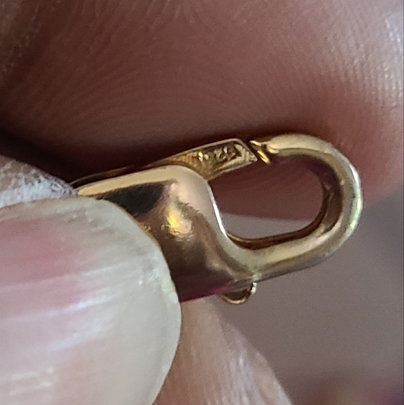 Vintage 7 inch Large Diamond Cut Pattern Two-tone Sterling Silver Bracelet - Picture 6 of 7